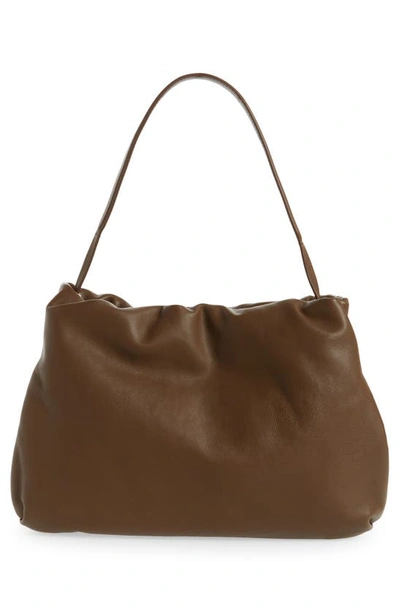 Shop The Row Bourse Leather Shoulder Bag In Pickle Shag