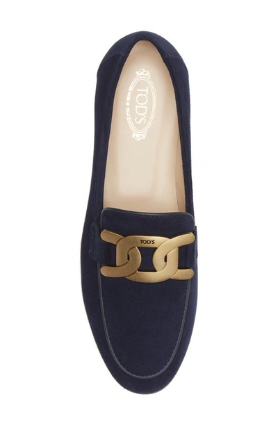 Tod's Kate Chain Detail Loafer In Galassia Scuro