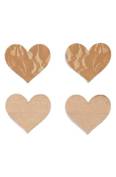 Shop Bristols 6 Nippies By Bristols Six Heart Nipple Covers In Carmel