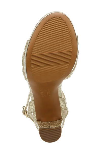 Naturalizer Mallory Ankle Strap Sandals Women's Shoes In Gold Snake