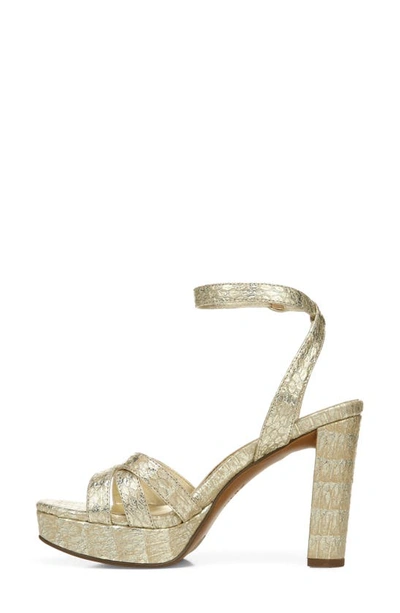 Shop Naturalizer Mallory Ankle Strap Heel In Gold Snake