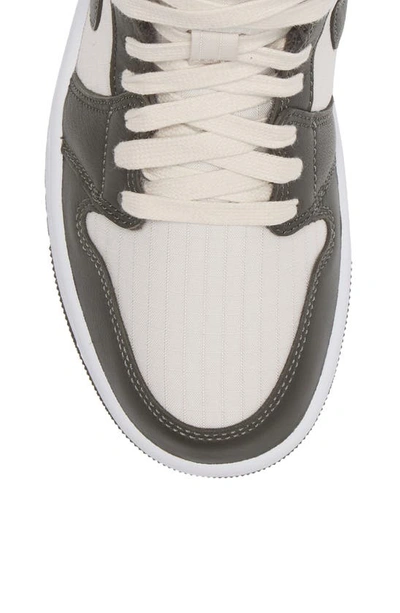 Shop Jordan Air  1 Mid Se Sneaker In Light Orewood Brown/ Newsprint