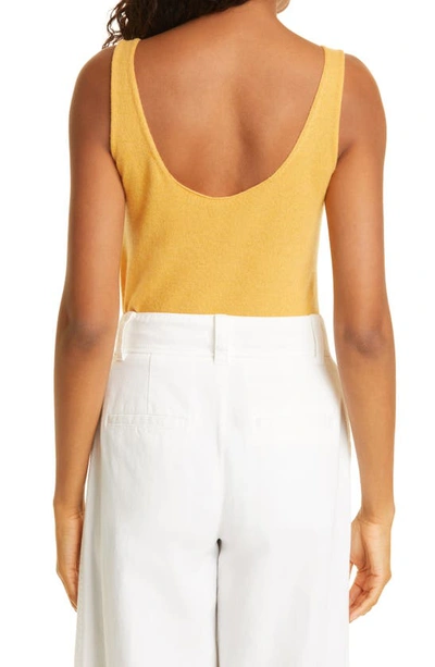 Shop Vince Cashmere Scoop Neck Tank In Light Tangelo