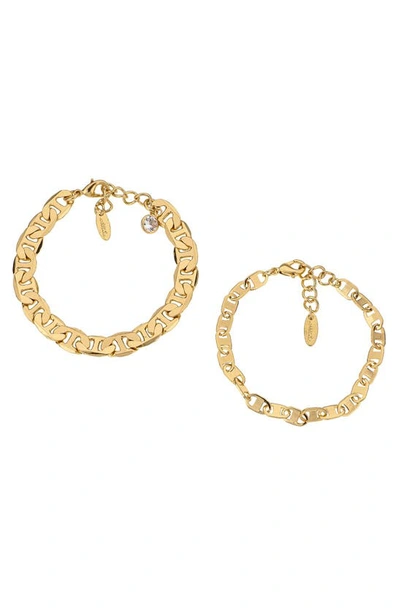 Shop Ettika 2-pack Chain Bracelet In Gold