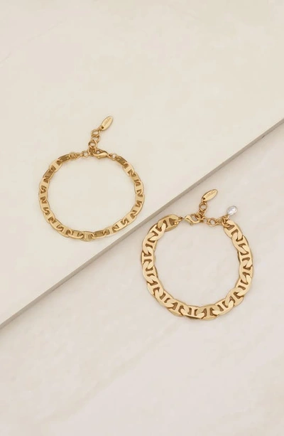 Shop Ettika 2-pack Chain Bracelet In Gold