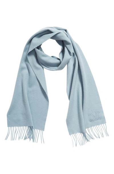 Shop Max Mara Cashmere Scarf In 030 Light Blue