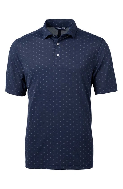 Cutter & Buck Virtue Tile Drytec Performance Polo In Navy Blue
