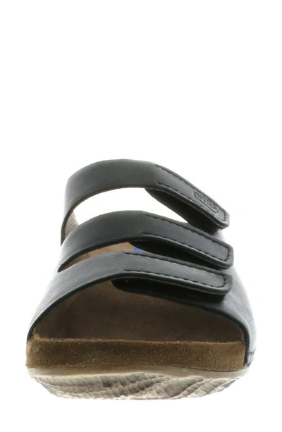 Shop Wolky Nomad Slide Sandal In Black Leather