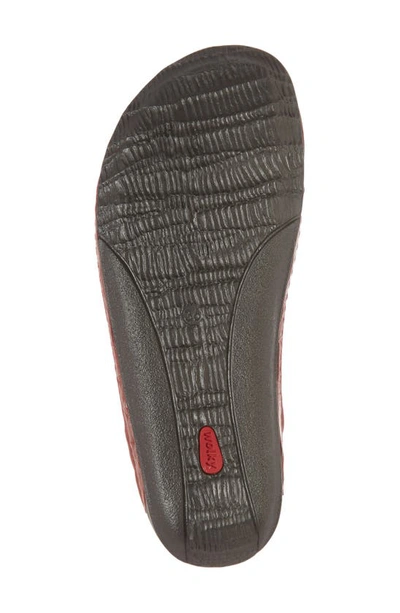 Wolky Nomad Slide Sandal In Red/ Red Leather