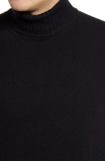 Nordstrom Cashmere Turtleneck Sweater In Black Caviar
