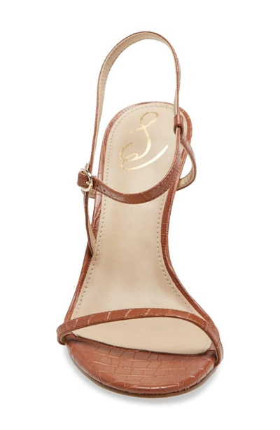 Shop Sam Edelman Doran Strappy Sandal In Luggage Leather