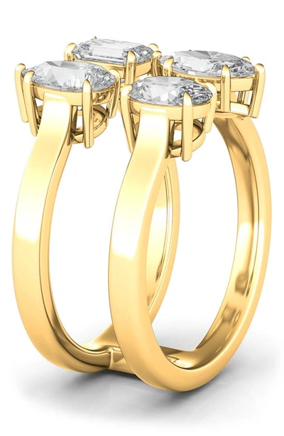 Shop Hautecarat Lab Created Diamond Stack Ring In 14k Yellow Gold