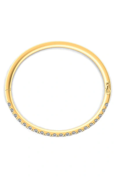 Shop Hautecarat Lab Created Diamond Bangle In 14k Yellow Gold