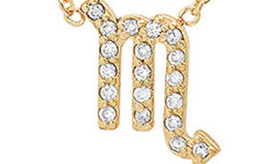 Shop Bychari Diamond Zodiac Pendant Necklace In 14k Yellow Gold - Scorpio