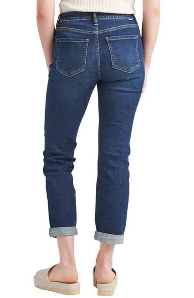 Jag Jeans Petite Carter Mid Rise Girlfriend Jeans In Night Breeze