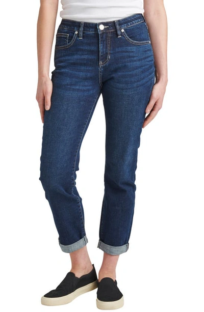 Jag Jeans Petite Carter Mid Rise Girlfriend Jeans In Night Breeze