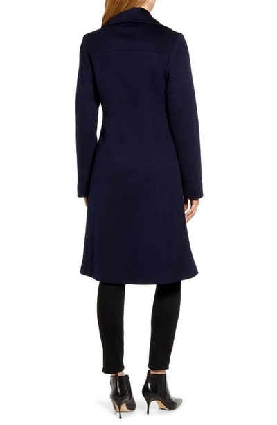 Shop Fleurette Double Breasted Wool Princess Coat In Midnight
