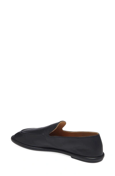 The Row Awar Leather Loafers Flat Sole In Black