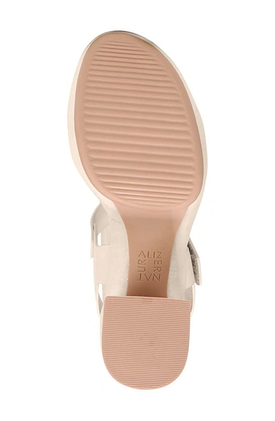 Shop Naturalizer Genn Block Heel Sandal In Pale Ivory Leather