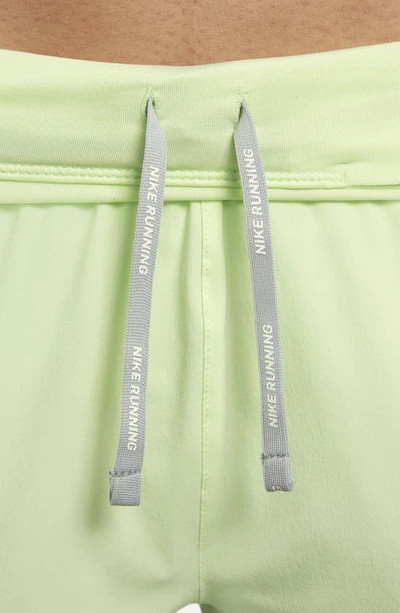 Shop Nike Eclipse High Waist Running Shorts In Lime Ice