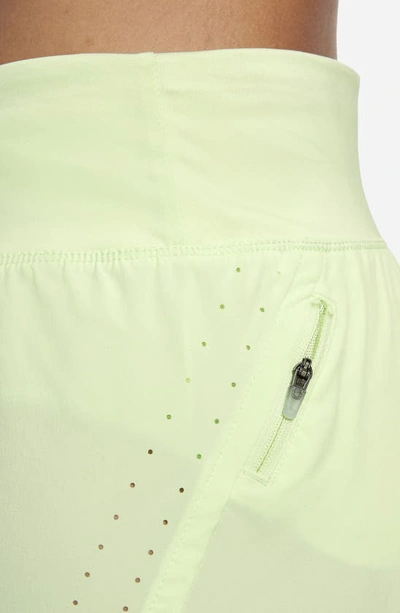 Shop Nike Eclipse High Waist Running Shorts In Lime Ice