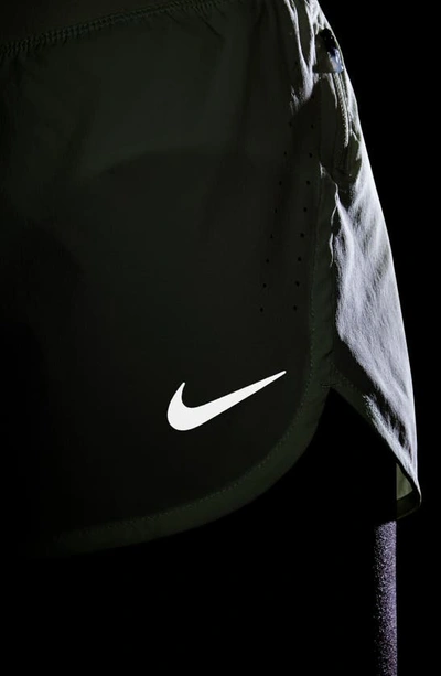 Nike Eclipse High Waist Running Shorts In Lime Ice