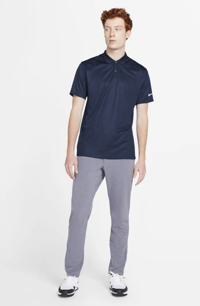 Shop Nike Dri-fit Golf Polo In Midnight Navy/ White