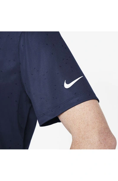 Shop Nike Dri-fit Golf Polo In Midnight Navy/ White