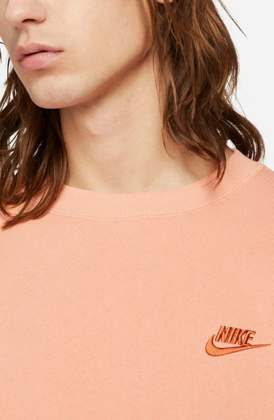 Shop Nike Sportswear Oversize Crewneck Sweatshirt In Apricot Agate/ Light Sienna