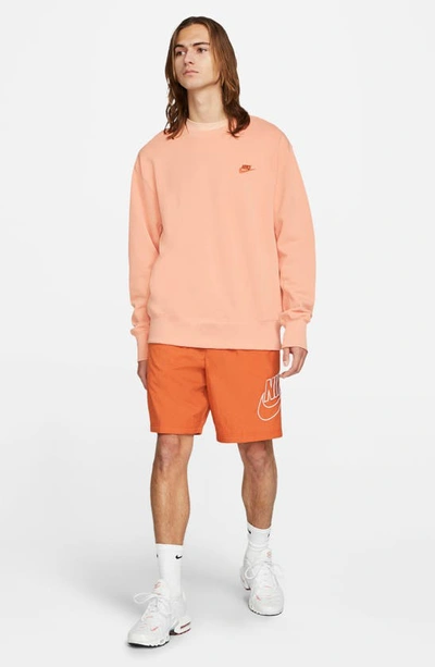 Shop Nike Sportswear Oversize Crewneck Sweatshirt In Apricot Agate/ Light Sienna