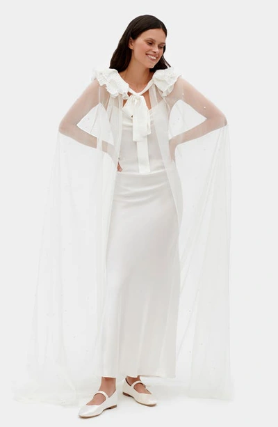 Shop Sleeper Boheme Feather Nightgown In White