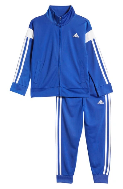Shop Adidas Originals Kids' Track Jacket & Pants Set In Bright Blue