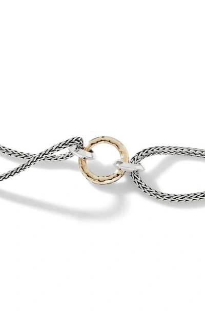 Shop John Hardy Classic Chain Hammered Rope Bracelet In Silver