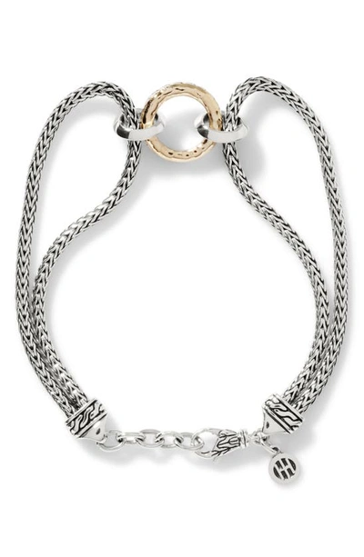 Shop John Hardy Classic Chain Hammered Rope Bracelet In Silver
