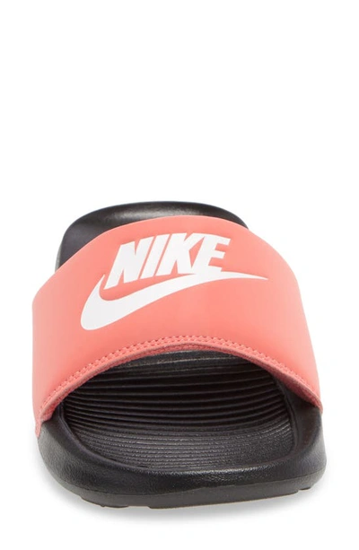 Shop Nike Victori Slide Sandal In Pink Salt/ White/ Black