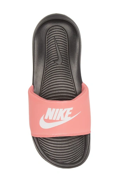 Shop Nike Victori Slide Sandal In Pink Salt/ White/ Black