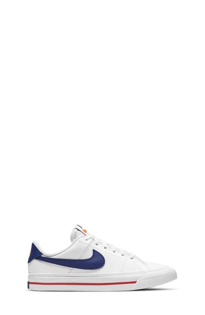 Shop Nike Court Legacy Sneaker In White/ Royal Blue/ Red