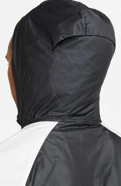 Shop Nike Windrunner Packable Jacket In Black/ Dk Smoke Grey/ White