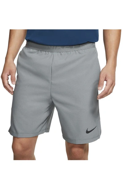 Shop Nike Dri-fit Pro Flex Vent Max Athletic Shorts In Smoke Grey/ Black