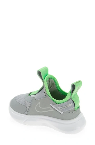 Shop Nike Flex Plus Sneaker In Grey/ Chrome/ Green
