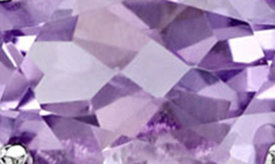 Shop Delmar Sterling Silver Double Amethyyst Drop Earrings In Purple