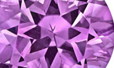 Shop Delmar Sterling Silver Amethyst Solitaire Set In Purple