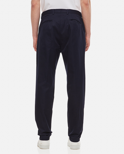 Shop East Harbour Surplus Classic One Pleat Chino Pants In Blue