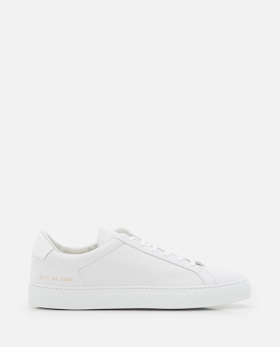 Shop Common Projects "retro Low Achilles" Leather Sneakers In White