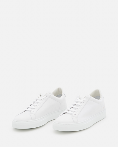 Shop Common Projects "retro Low Achilles" Leather Sneakers In White
