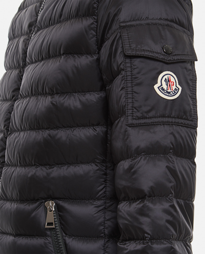 Shop Moncler Ments Legere Nylon Down Short Parka In Black