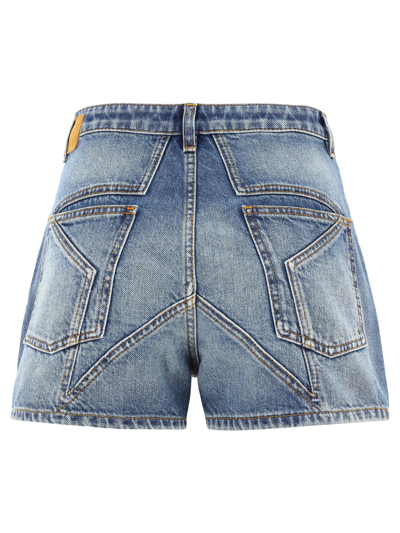 Shop Palm Angels "star" Shorts In Blue
