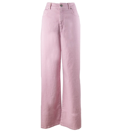 Shop Max Mara Sala Pink Palazzo Jeans