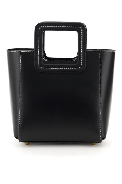 Shop Staud Shirley Mini Leather Bag In Black (black)