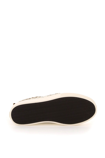 Shop Tory Burch Jacquard Fabric Slip-on Sneakers In Hazel Caballo Brown (beige)